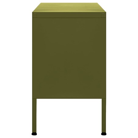 vidaXL Szafka pod telewizor, oliwkowa, 105x35x50 cm, stalowa