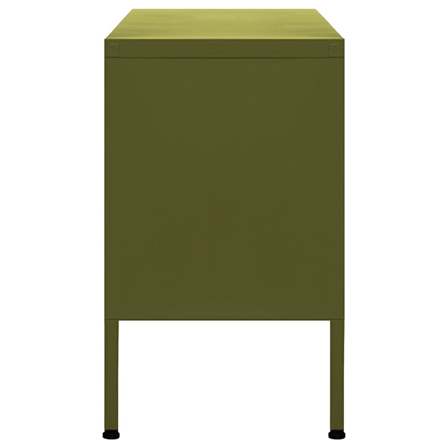 vidaXL Szafka pod telewizor, oliwkowa, 105x35x50 cm, stalowa