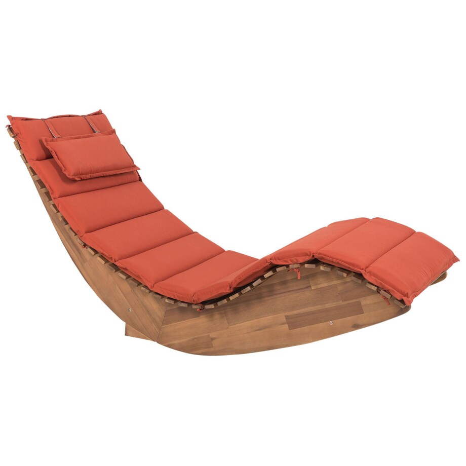 Poduszka na leżak ogrodowy czerwona BRESCIA