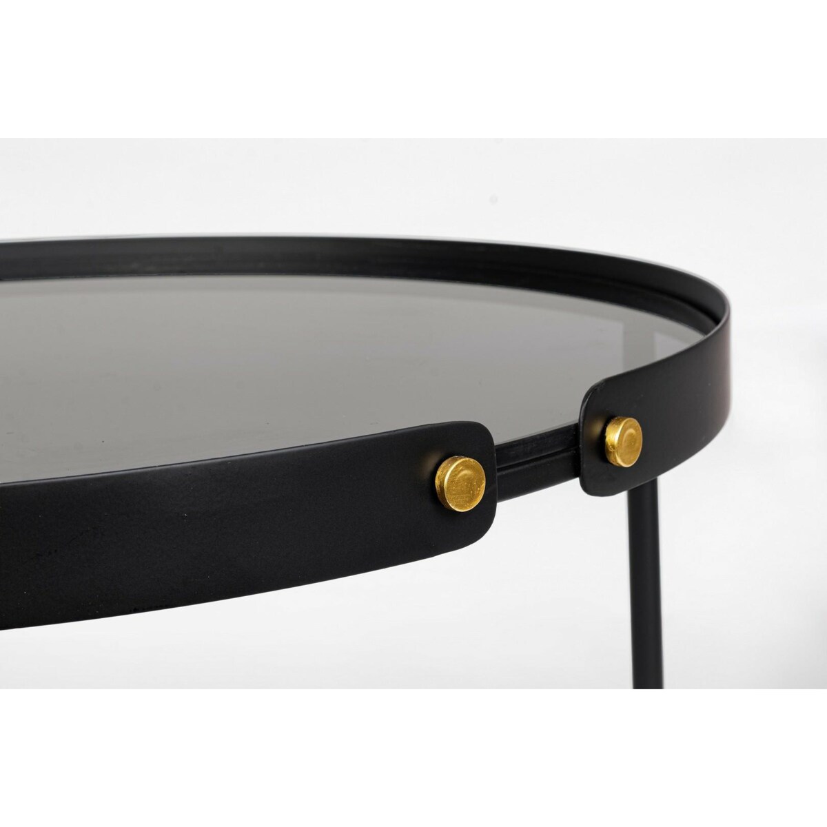 BIZZOTTO zestaw stolików kawowych ZEINA ROUND czarny