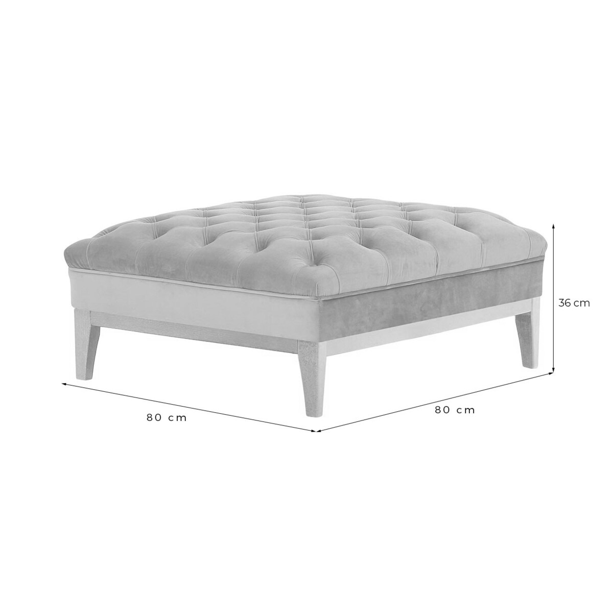 Pufa Chesterfield Modern Wood-Velluto 14