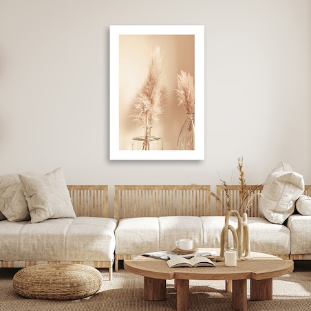 Obraz na płótnie, Trawa pampasowa w wazonie