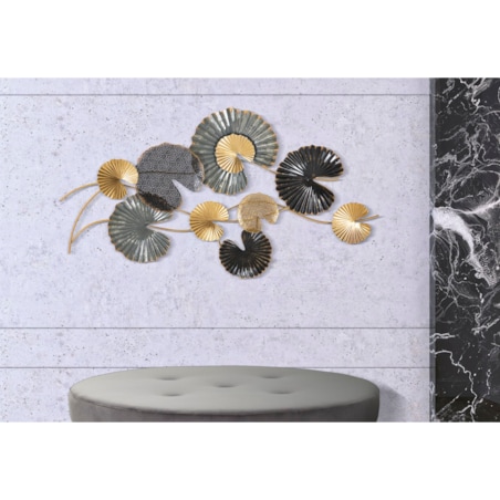 Dekoracja ścienna Web - B, kolor wielokolorowy, żelazo, 105 x 56 cm, styl glamour, do salonu i przedpokoju, Mauro Ferretti