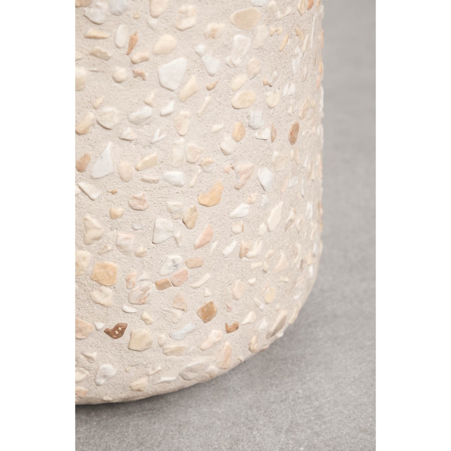 Stolik pomocniczy, boczny, Ø35 cm z betonu, Elyndra,