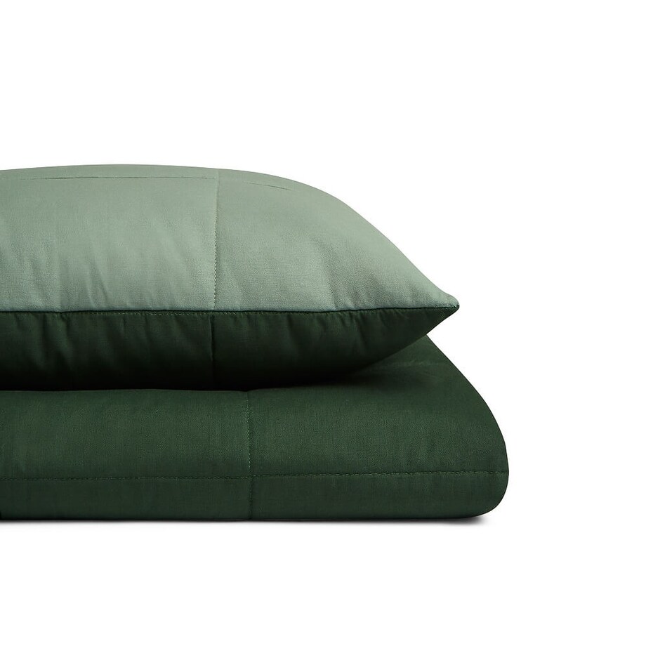 Narzuta pikowana bottle green/sage green 260 x 220 cm