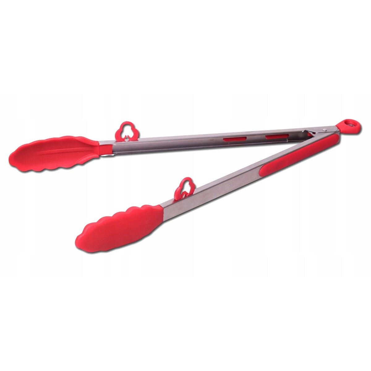 Szczypce silikonowe do sałatek mięsa z blokadą i nóżkami 35.5cm 4 kolory KAMILLE
