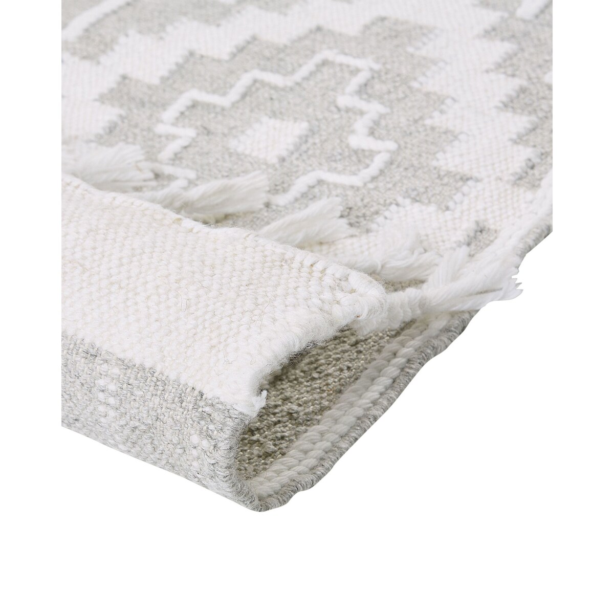 Dywan 80 x 150 cm szaro-biały TABIAT