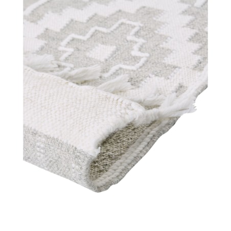 Dywan 80 x 150 cm szaro-biały TABIAT