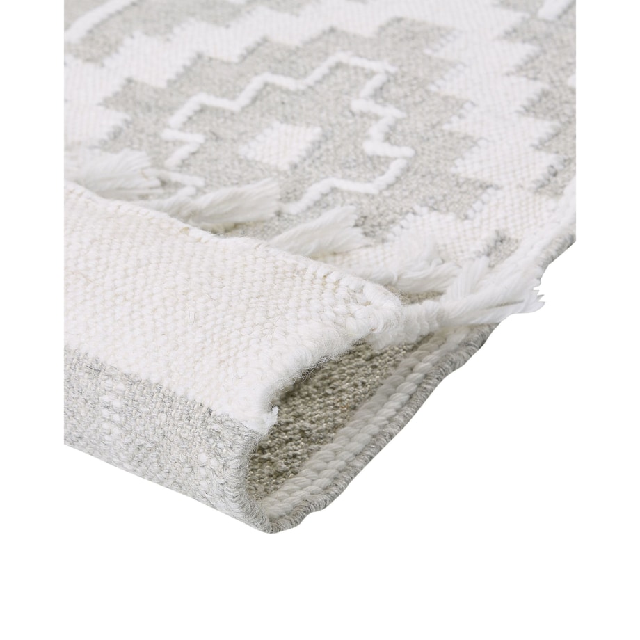 Dywan 80 x 150 cm szaro-biały TABIAT