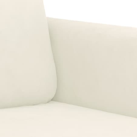 vidaXL Sofa 2-osobowa, kremowy, 120 cm, tapicerowana aksamitem