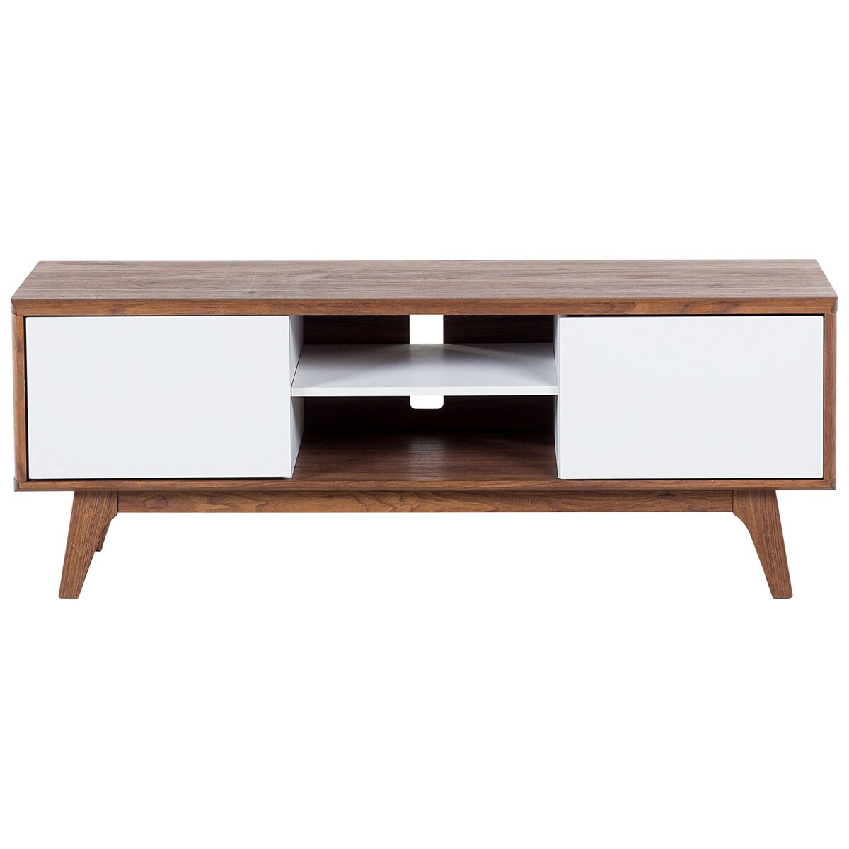 Szafka RTV ciemne drewno z białym ROCHESTER