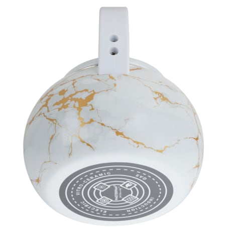 Czajnik Emaliowany Retro 2.2L Z Gwizdkiem Biały Stal Węglowa Indukcja Gaz