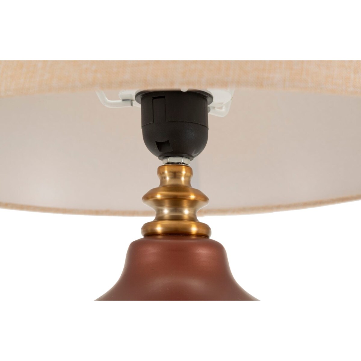 Lampa stołowa Rosenthal - C, kolor brązowy i złoty, szkło i żelazo, 35,5 x 35,5 x 65 cm, 1 x E27, styl glamour, do salonu i sypialni, Mauro Ferretti