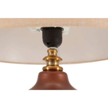 Lampa stołowa Rosenthal - C, kolor brązowy i złoty, szkło i żelazo, 35,5 x 35,5 x 65 cm, 1 x E27, styl glamour, do salonu i sypialni, Mauro Ferretti