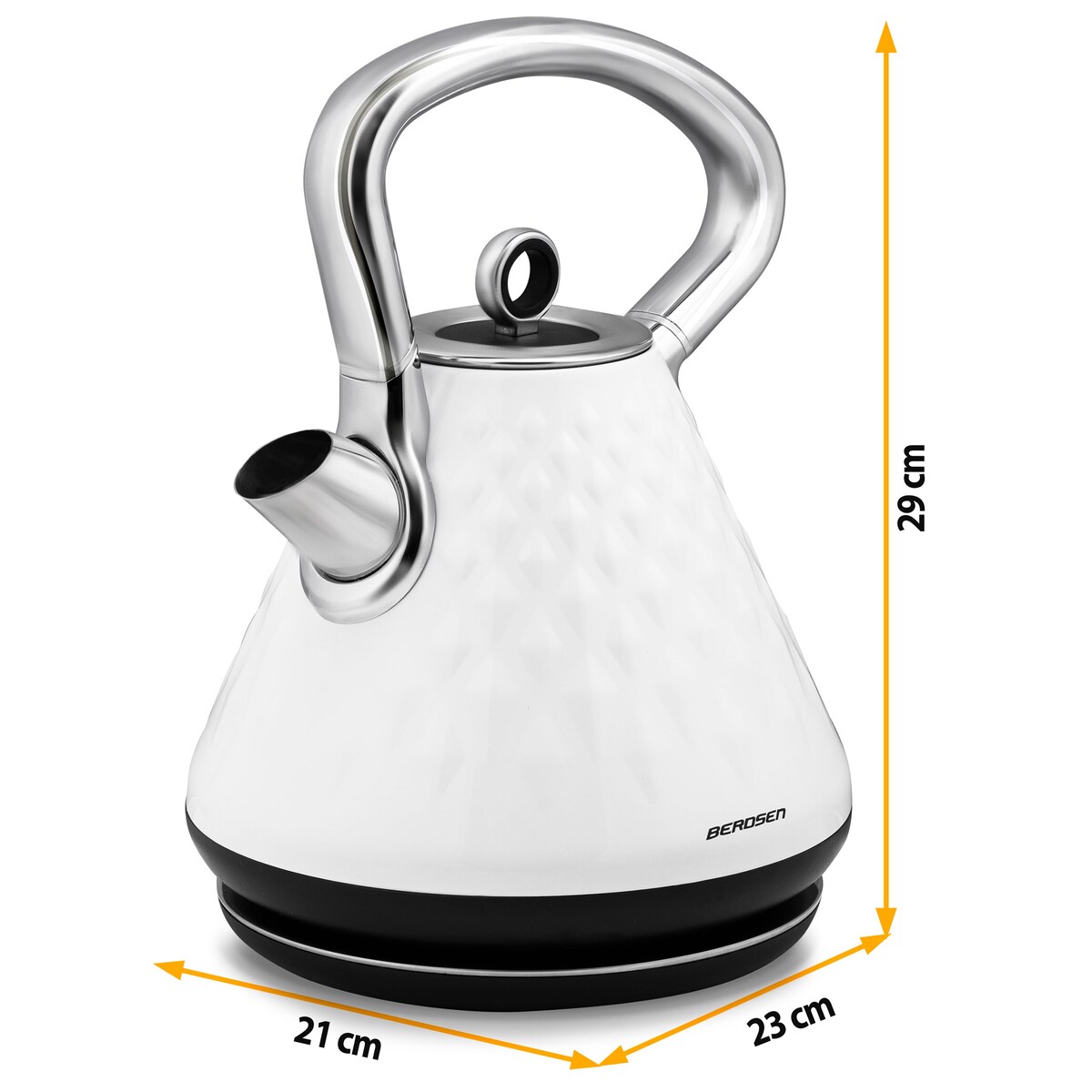 Czajnik elektryczny 1,7L Berdsen biały