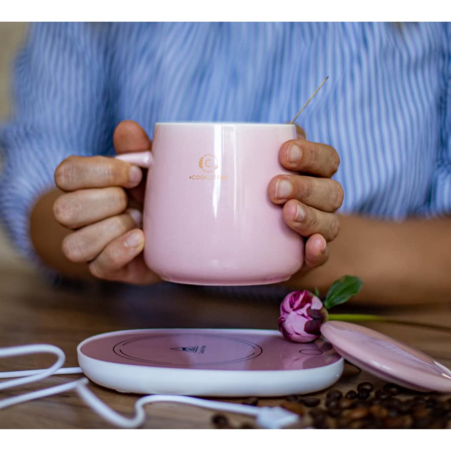 KUBEK do herbaty PODGRZEWACZ USB Łyżka Kabel PREZENT Kubek Świąteczny Kubki