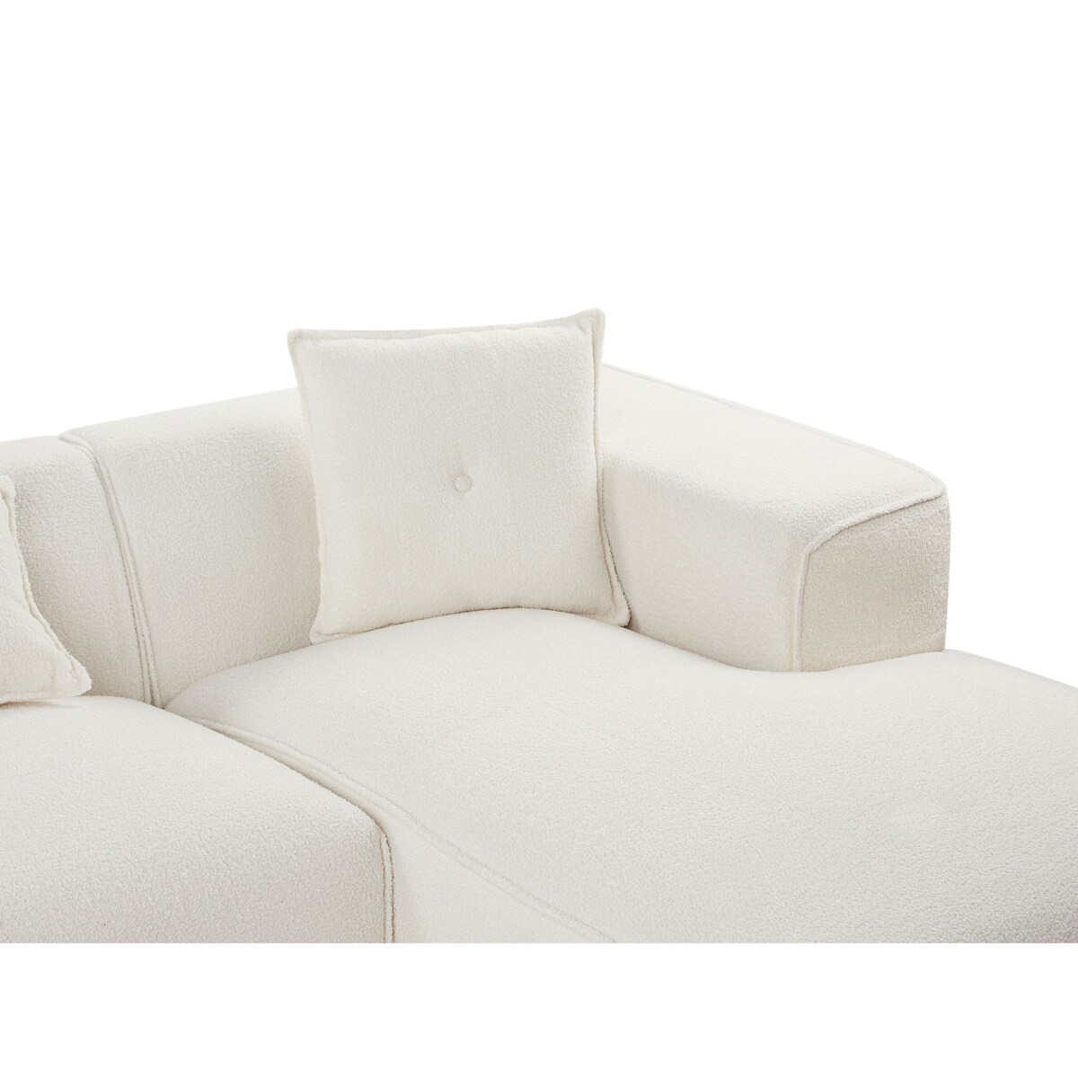 Narożnik DOLVA Złamana biel Boucle Lewostronny