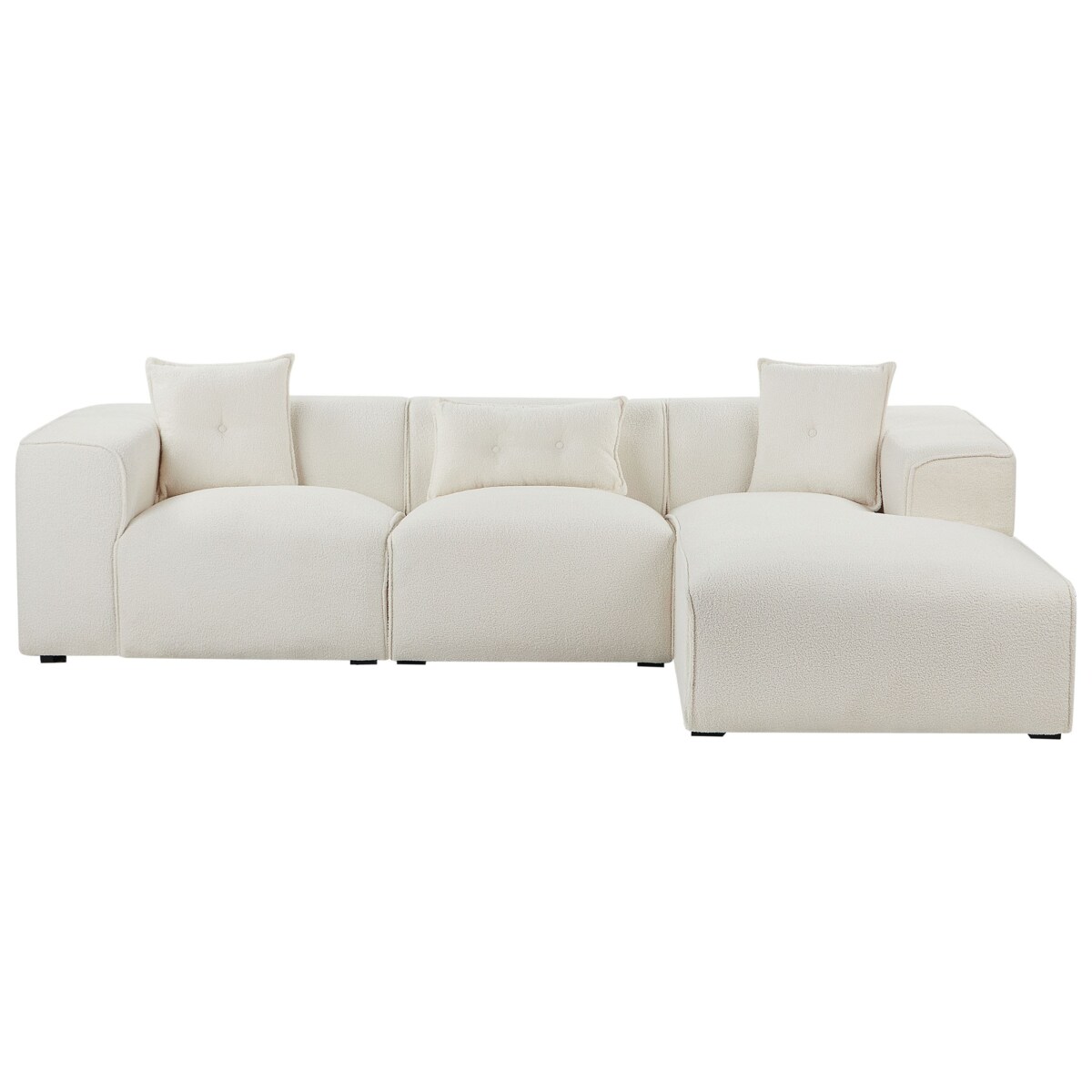 Narożnik DOLVA Złamana biel Boucle Lewostronny