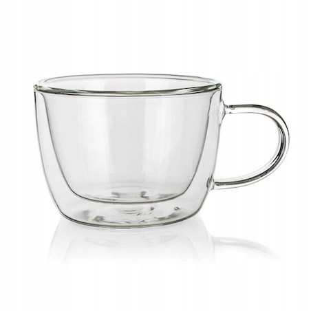 SZKLANKA PODWÓJNA ŚCIANKA 2szt na cappuccino kawę herbatę 310 ml termiczna