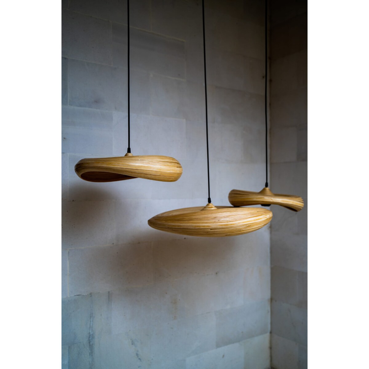 Lampa wisząca bambusowa Stella S 30 cm Monnarita