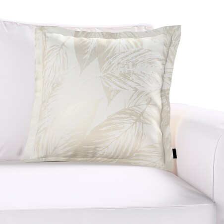 Poszewka Mona na poduszkę 45x45 szaro-beżowe liście