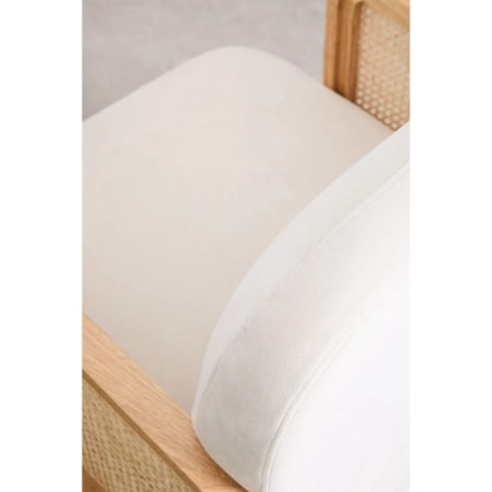 Fotel wypoczynkowy z plecionymi podłokietnikami King, naturalny