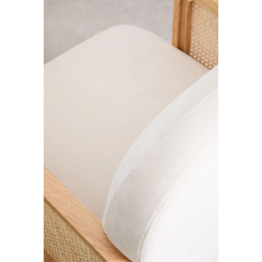 Fotel wypoczynkowy z plecionymi podłokietnikami King, naturalny