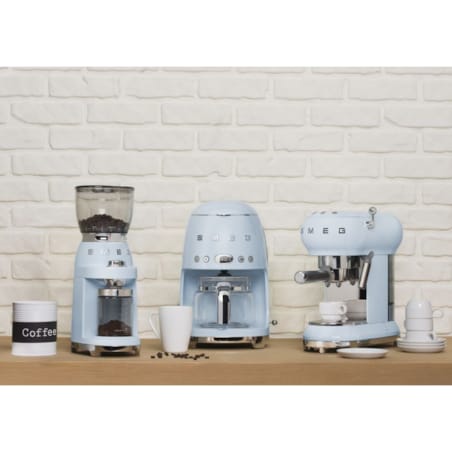 Ekspres do kawy kolbowy pastelowy błękit 50's Style, SMEG