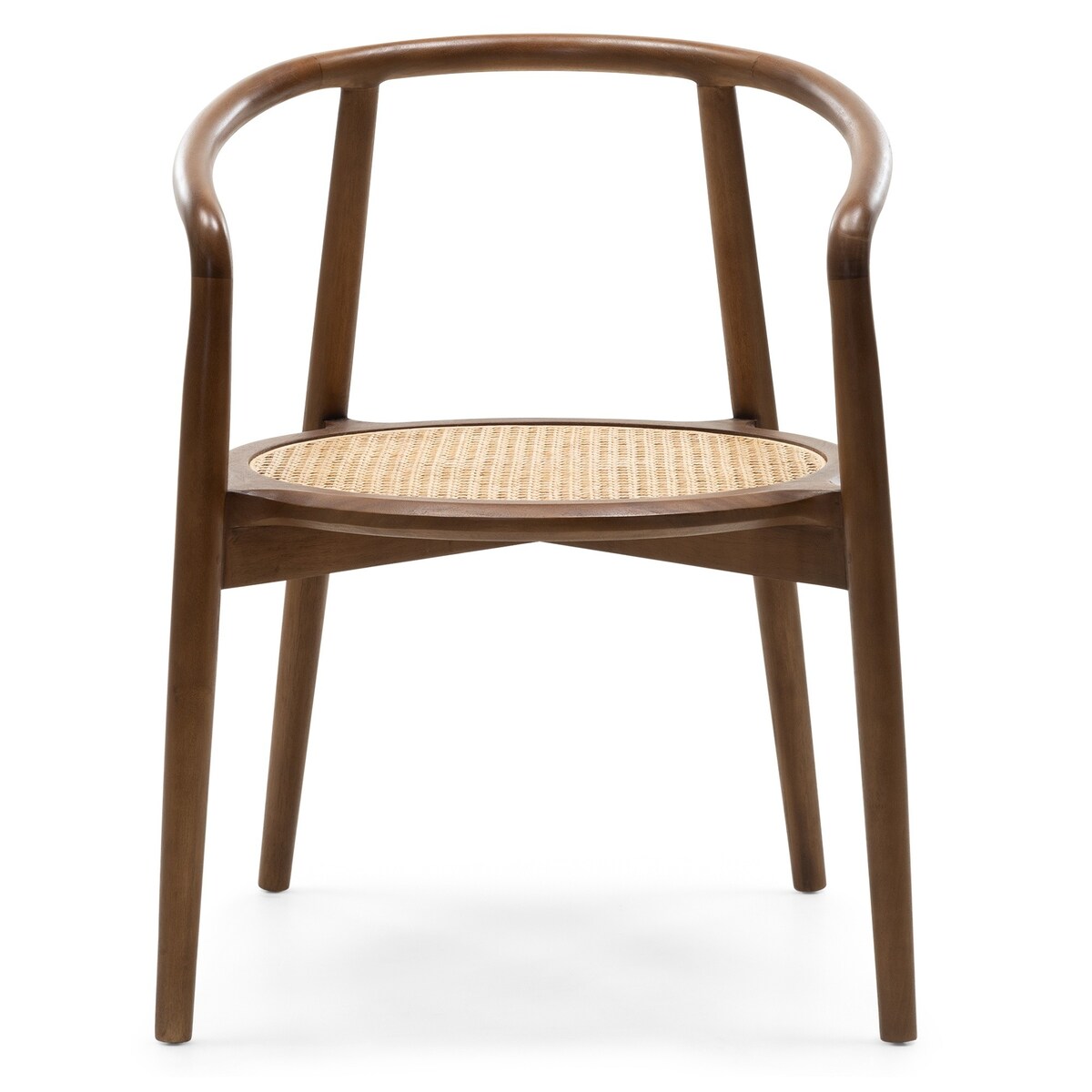 Krzesło drewniane CHARLOTTA 80x60x57 cm orzech zaokrąglone