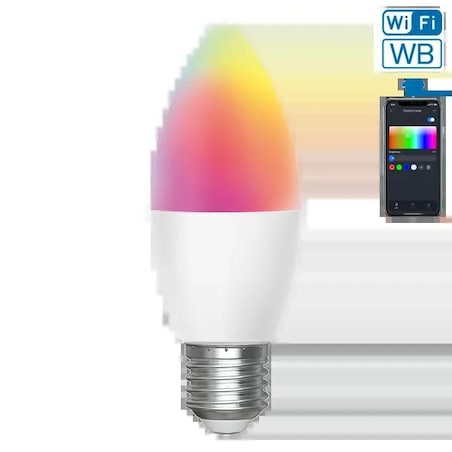 inteligentna żarówka led wb c37 e27 wi-fi 6,5w