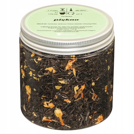 Herbata zielona PIĘKNO o smaku jaśminowym z delikatną nutą cytrusów PREMIUM - herbata liściasta sypana mieszanka napar susz - gotowa na prezent upominek