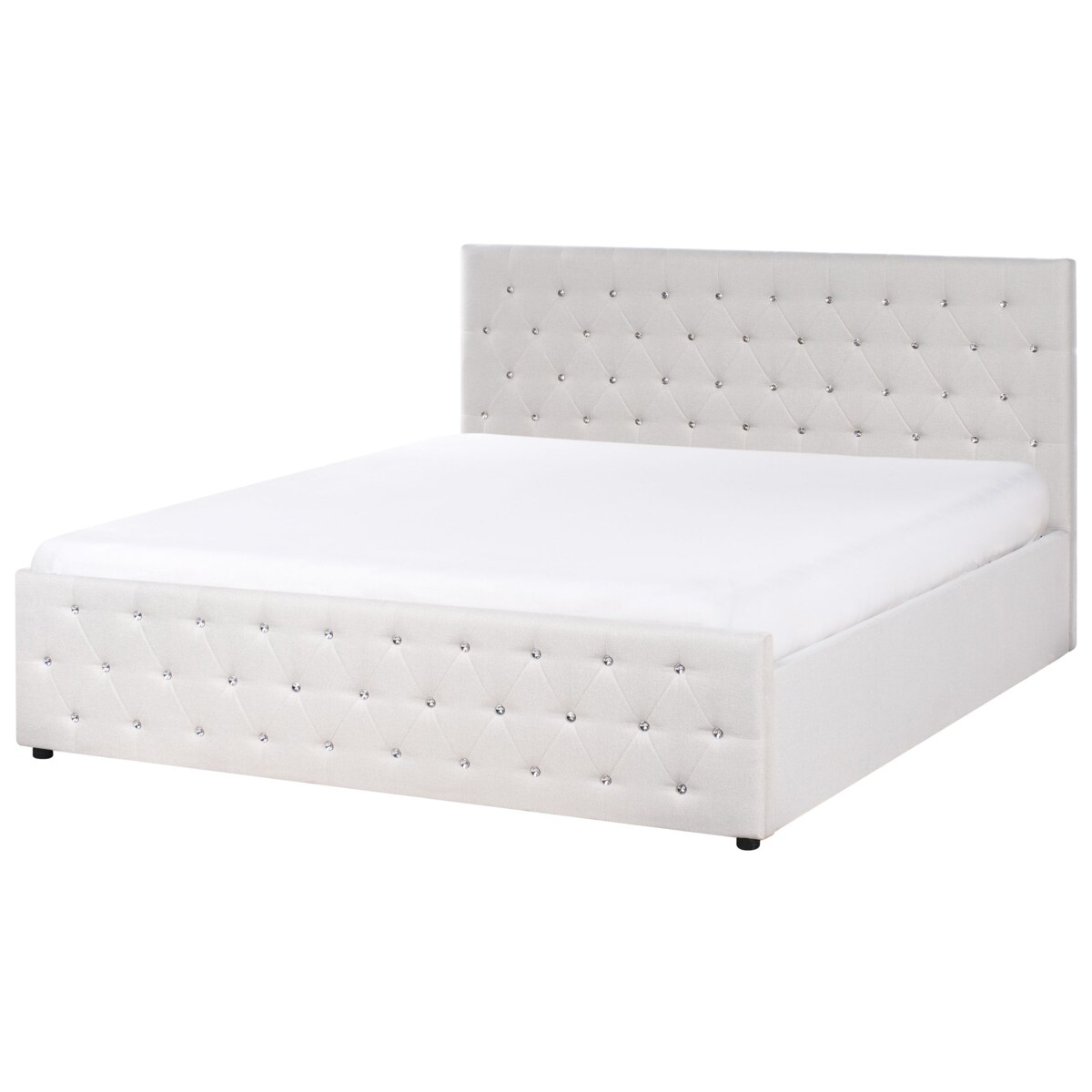 Łóżko z pojemnikiem AMIENS 180 x 200 cm Beżowy