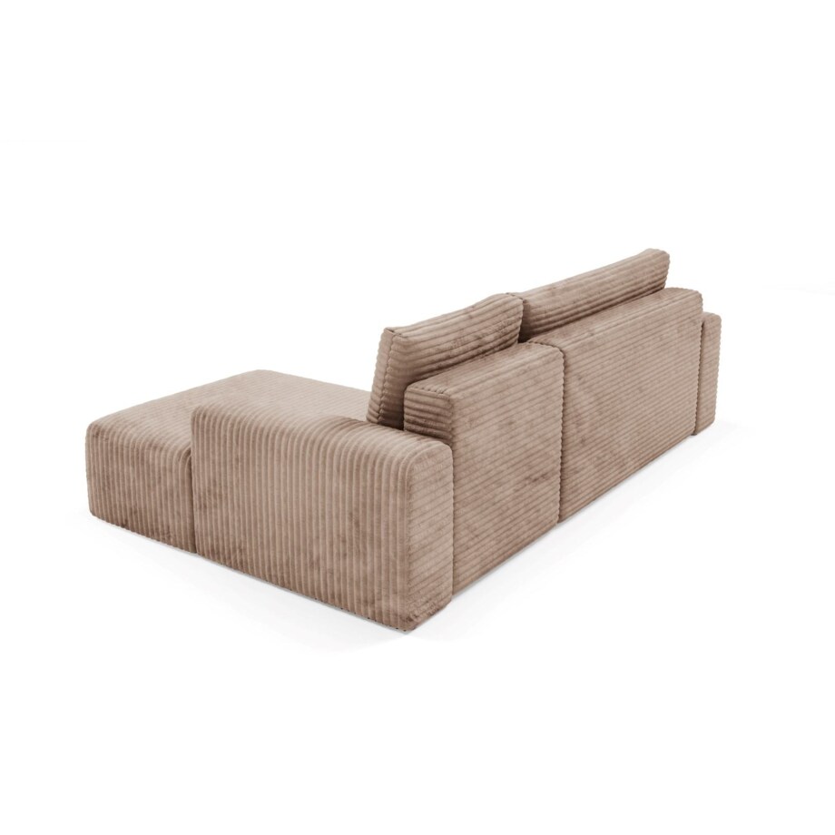 Narożnik SONTII z funkcją spania gruby sztruks Kolor: TILIA 17