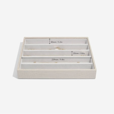 Szkatułka na biżuterię Stackers Croc pięciokomorowa classic putty