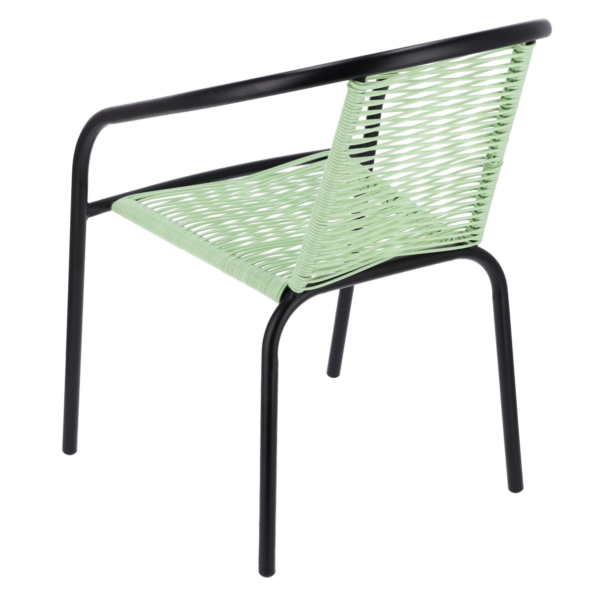 Krzesło ogrodowe plecione BISTRO zielone