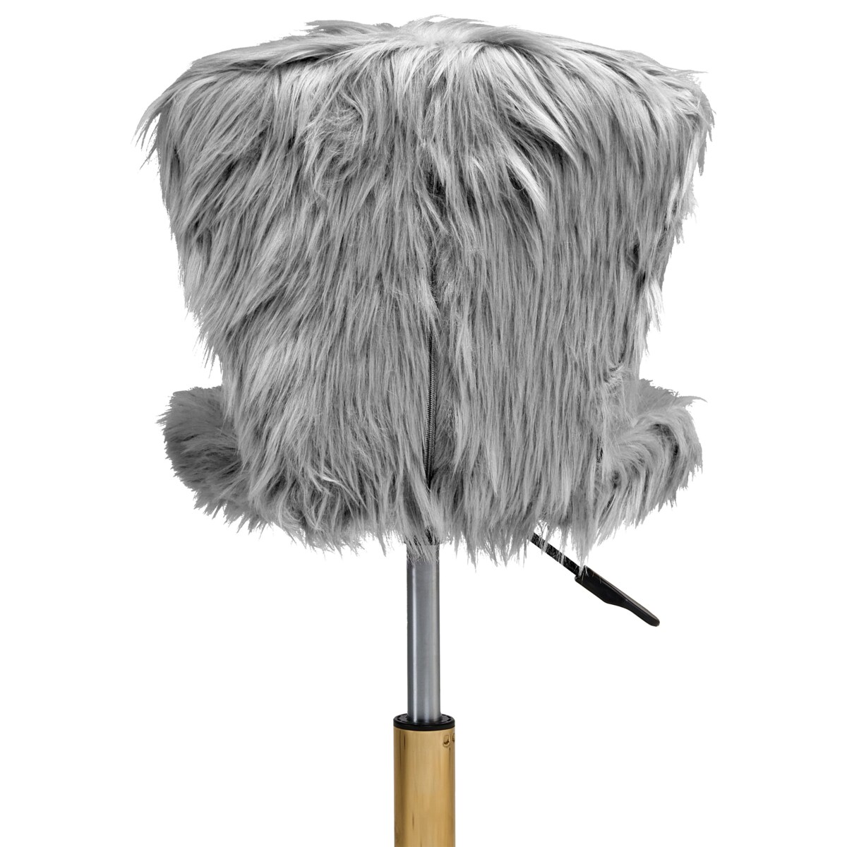 Krzesło obrotowe MARGATE Sztuczne futro Szary