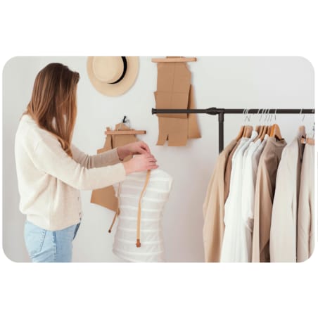 Wieszak na ubrania stojący stojak podwójny kółka Massido