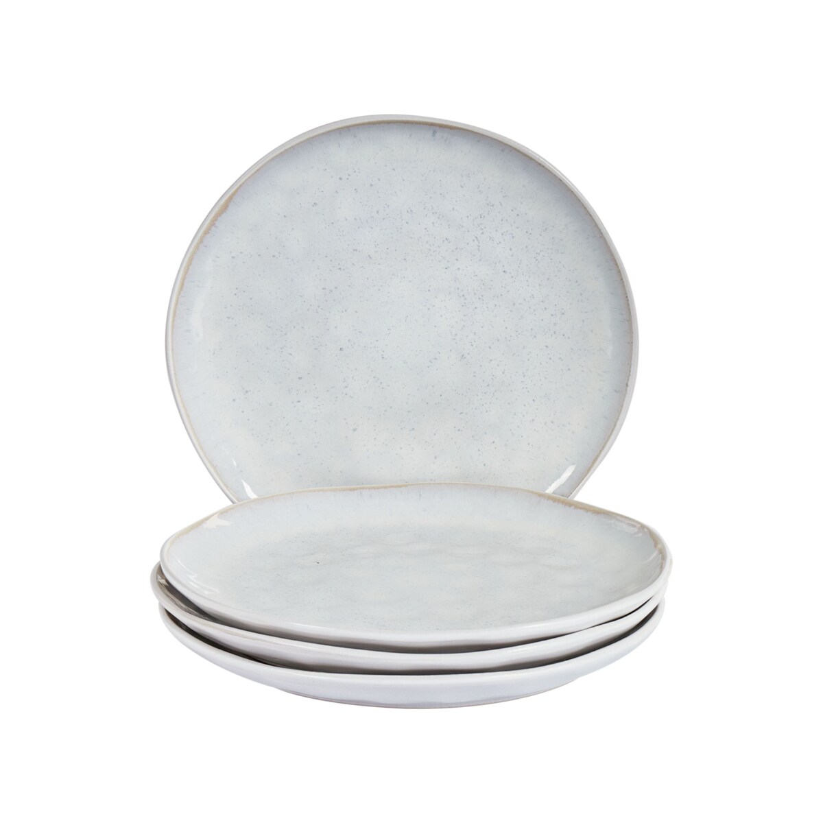 Zestaw 4 dużych talerzy SESAME Kamionka Jasnoszary