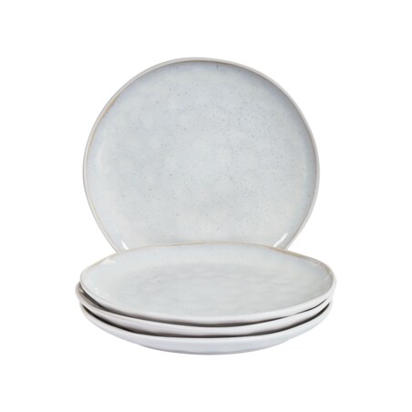 Zestaw 4 dużych talerzy SESAME Kamionka Jasnoszary