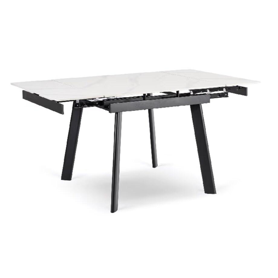 Stół ceramiczny rozkładany do jadalni biały 90-150 cm LARES