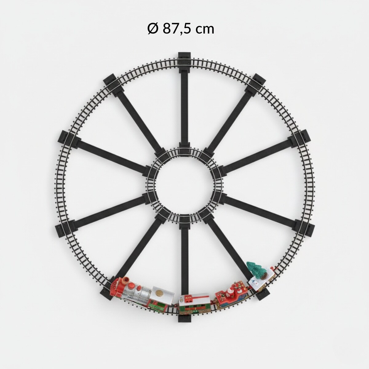 Świąteczna kolejka na choinkę, 23 elementy, Ø 87,5 cm