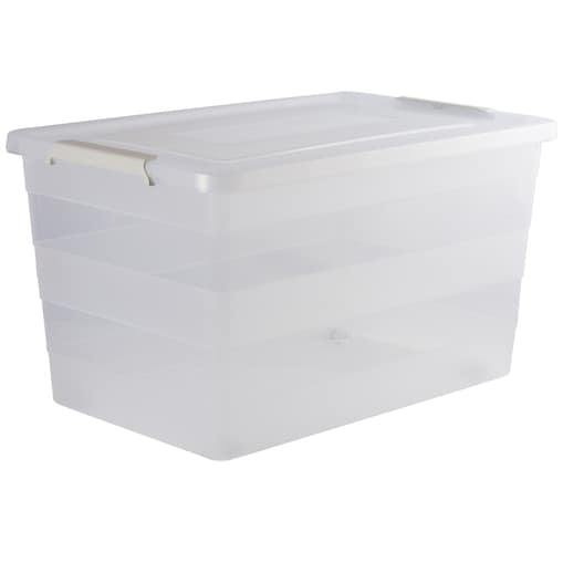 Pojemnik Plastikowy Pudełko Plastikowe Z Pokrywką Na Kółkach Pudło Box 55L