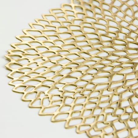 Podkładka Na Stół Mata Stołowa Pod Talerz Ozdoba Ażurowa Złota