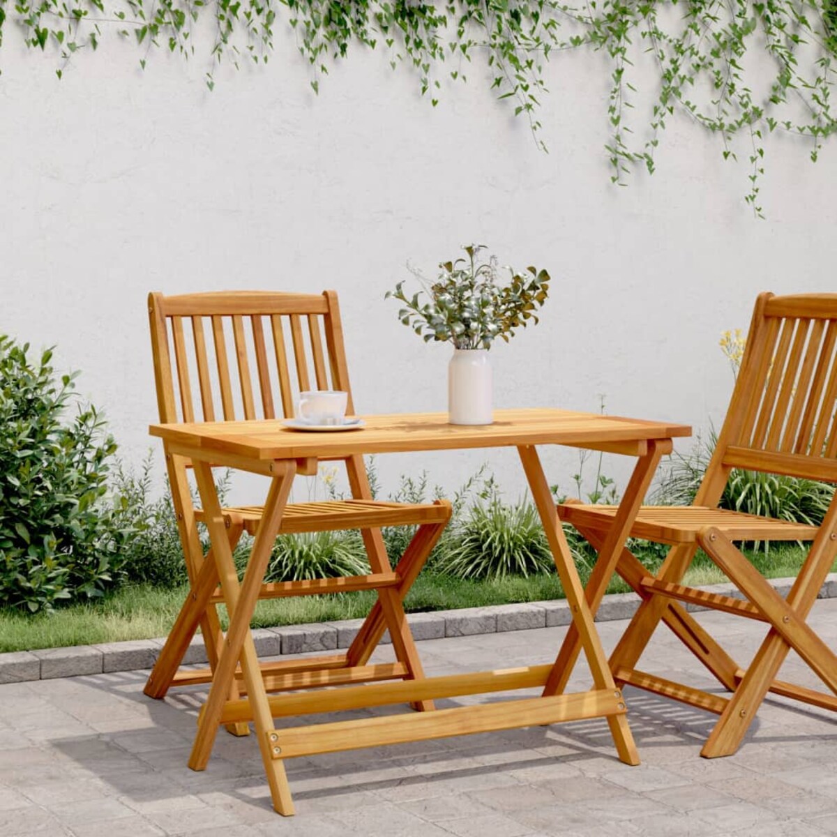 vidaXL Składany stół ogrodowy, 90x52,5x65 cm, lite drewno akacjowe