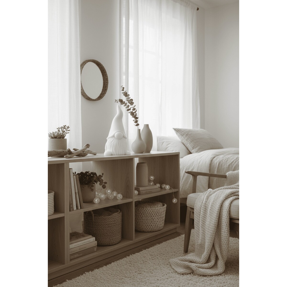 Świąteczny skrzat XXL z wosku sojowego – bezzapachowa świeca dekoracyjna