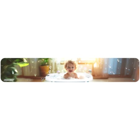 Wanienka składana dla dziecka niemowląt Ricokids silikonowa termometr LCD biało-niebieska