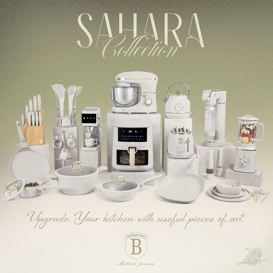 Zastawa stołowa Serwis Komplet talerzy naczyń 18 ele dla 6 osób BERLINGER HAUS Sahara