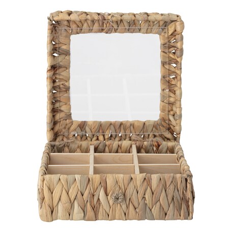 Pojemnik na Żywność i den Hiacynt Wodny 23 x 10 x 23 cm na Herbatę Przegrody