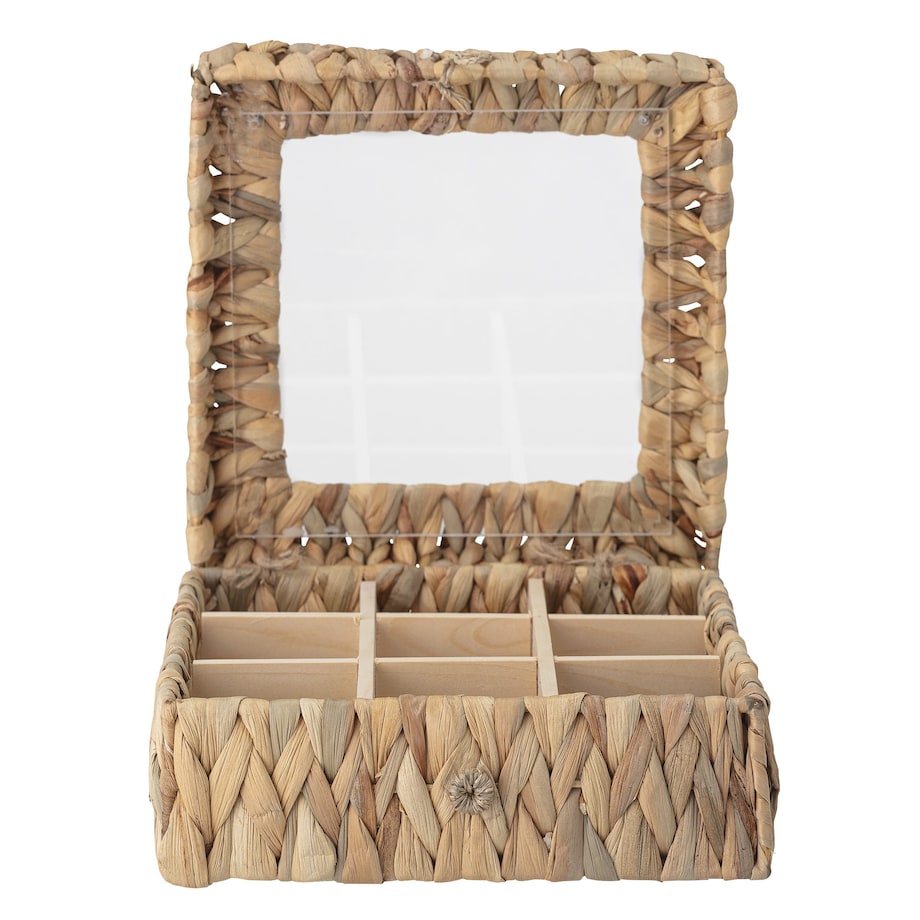 Pojemnik na Żywność i den Hiacynt Wodny 23 x 10 x 23 cm na Herbatę Przegrody