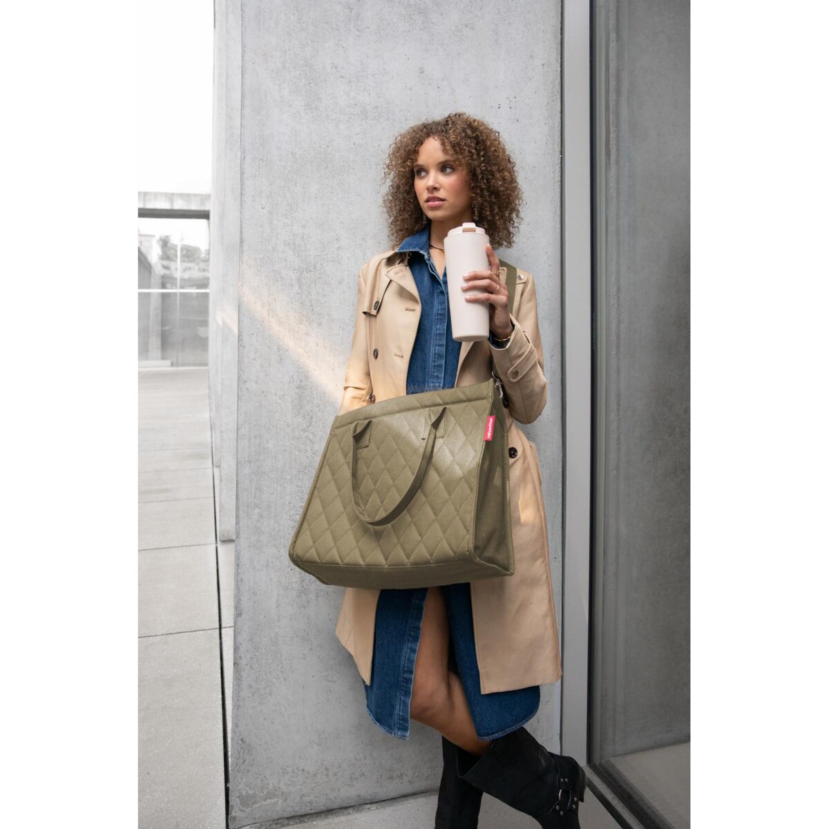 Torba DAILY SHOPPER BUSINESS, rhombus olive